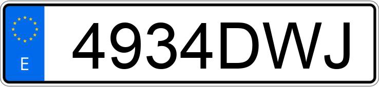 Numer rejestracyjny 4934DWJ posiada PEUGEOT 307 Numer rejestracyjny 4934DWJ posiada PEUGEOT 307