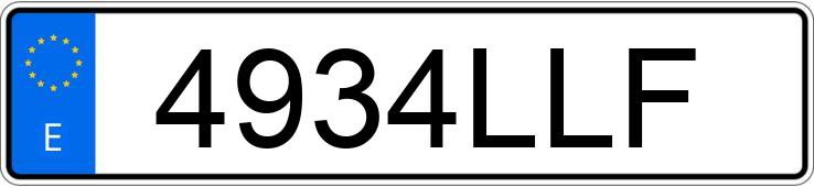 Numer rejestracyjny 4934LLF posiada VOLKSWAGEN CADDY