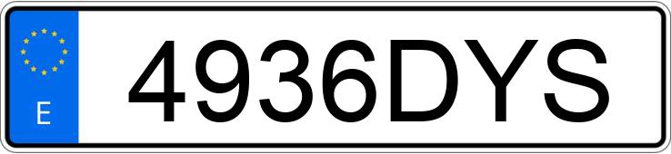 Numer rejestracyjny 4936DYS posiada KIA PICANTO 1.1 EX