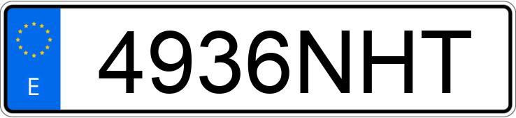 Numer rejestracyjny 4936NHT posiada BMW X2