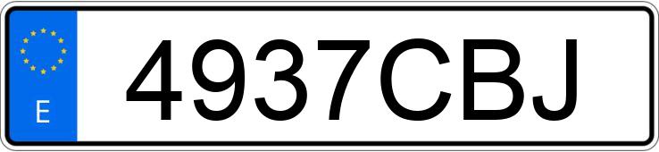 Numer rejestracyjny 4937CBJ posiada OPEL ZAFIRA