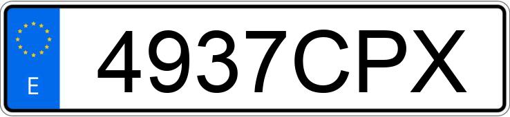 Numer rejestracyjny 4937CPX posiada BMW SERIE 3