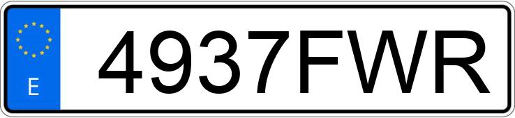 Numer rejestracyjny 4937FWR posiada IVECO DAILY