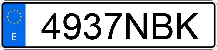 Numer rejestracyjny 4937NBK posiada TOYOTA RAV4