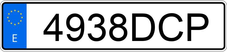 Die Registrierungsnummer 4938DCP hat CITROEN XSARA