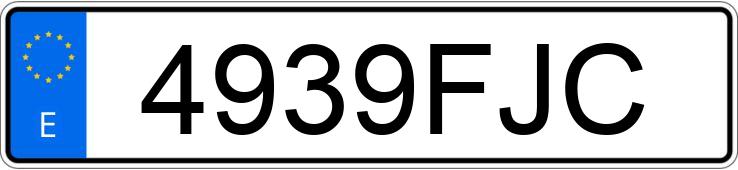 Numer rejestracyjny 4939FJC posiada MERCEDES C (203)
