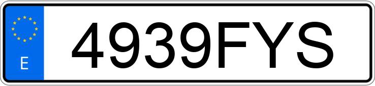 Numer rejestracyjny 4939FYS posiada VOLVO S80