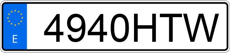 Numer rejestracyjny 4940HTW posiada MERCEDES A (176)