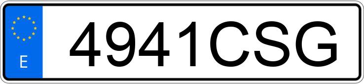 Numer rejestracyjny 4941CSG posiada CITROEN XSARA