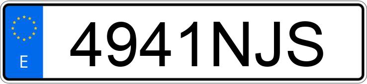 Numer rejestracyjny 4941NJS posiada MERCEDES C (205)