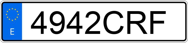 Numer rejestracyjny 4942CRF posiada AUDI A3