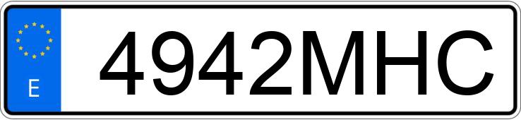 Registreringsnummeret 4942MHC har VOLKSWAGEN GOLF
