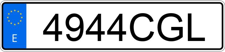 Numer rejestracyjny 4944CGL posiada PEUGEOT 206