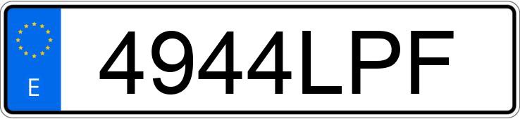 Il numero di registrazione 4944LPF ha SEAT LEON