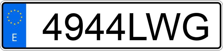 Numer rejestracyjny 4944LWG posiada AUDI A5 SPORTBACK Numer rejestracyjny 4944LWG posiada AUDI A5 SPORTBACK