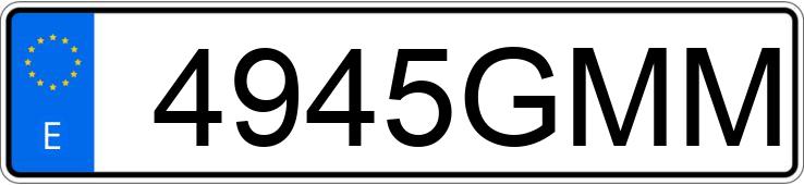 Le numéro d’enregistrement 4945GMM a ASTON MARTIN V8 VANTAGE