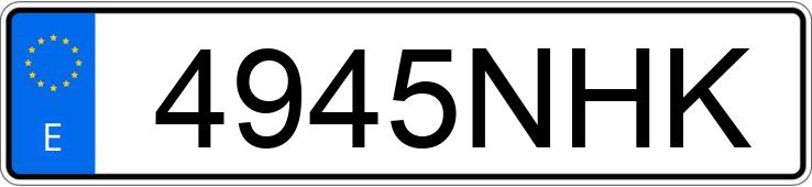 Numer rejestracyjny 4945NHK posiada PEUGEOT 208