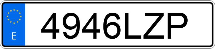 Le numéro d’enregistrement 4946LZP a VOLKSWAGEN GOLF Le numéro d’enregistrement 4946LZP a VOLKSWAGEN GOLF