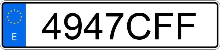 Numer rejestracyjny 4947CFF posiada VOLKSWAGEN PASSAT