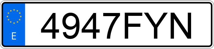 Numer rejestracyjny 4947FYN posiada RENAULT SCENIC