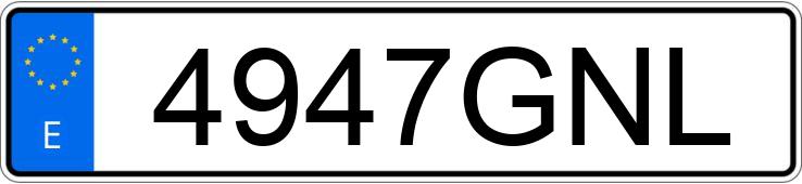 Numer rejestracyjny 4947GNL posiada NISSAN PRIMASTAR Numer rejestracyjny 4947GNL posiada NISSAN PRIMASTAR