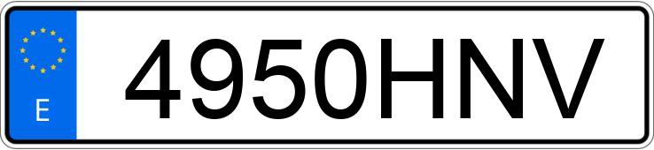 Numer rejestracyjny 4950HNV posiada PEUGEOT 308