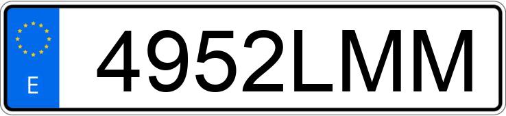 Numer rejestracyjny 4952LMM posiada TOYOTA COROLLA