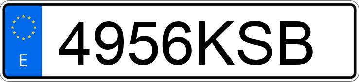 Numer rejestracyjny 4956KSB posiada KIA SPORTAGE