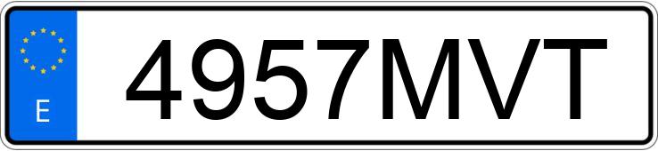 Numer rejestracyjny 4957MVT posiada HONDA XL 750 TRANSLAP A2