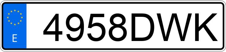 Numer rejestracyjny 4958DWK posiada MERCEDES A (168-169)