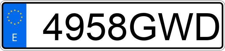 Numer rejestracyjny 4958GWD posiada VOLKSWAGEN GOLF PLUS Numer rejestracyjny 4958GWD posiada VOLKSWAGEN GOLF PLUS