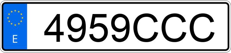 Numer rejestracyjny 4959CCC posiada PEUGEOT 206