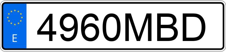 Numer rejestracyjny 4960MBD posiada MERCEDES A (177)