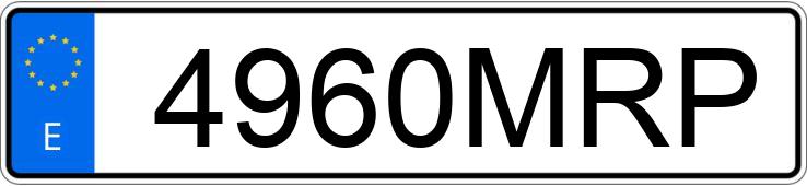 Numer rejestracyjny 4960MRP posiada RENAULT MASTER