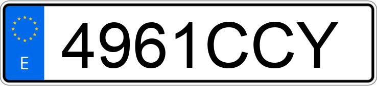 Numer rejestracyjny 4961CCY posiada SEAT IBIZA