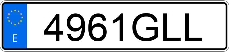Numer rejestracyjny 4961GLL posiada AUDI A3
