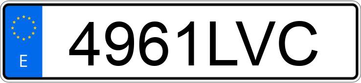 Numer rejestracyjny 4961LVC posiada MERCEDES C (205)