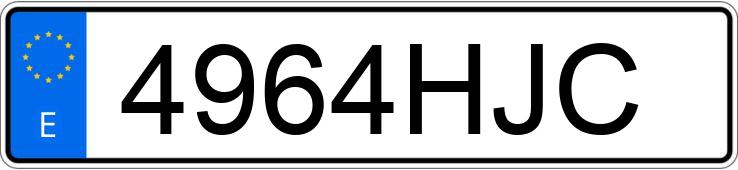 Numer rejestracyjny 4964HJC posiada PEUGEOT PARTNER Numer rejestracyjny 4964HJC posiada PEUGEOT PARTNER