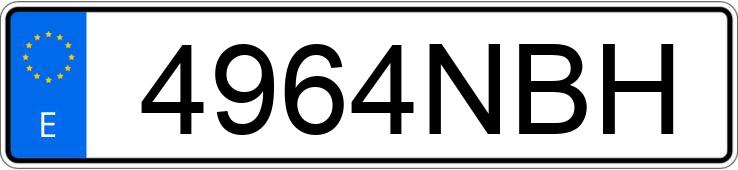 Numer rejestracyjny 4964NBH posiada AUDI A3 SPORTBACK