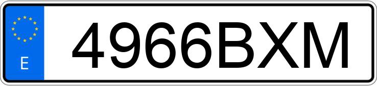 Numer rejestracyjny 4966BXM posiada CITROEN XSARA