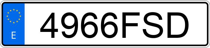 Numer rejestracyjny 4966FSD posiada VOLKSWAGEN PASSAT