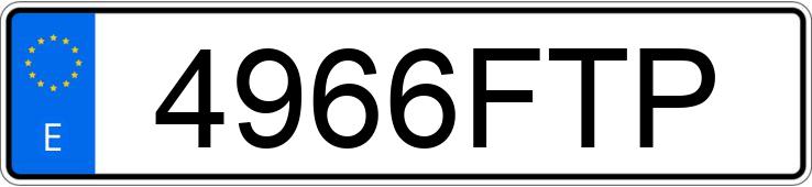 Die Registrierungsnummer 4966FTP hat MITSUBISHI COLT