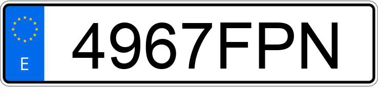 Numer rejestracyjny 4967FPN posiada SEAT LEON