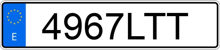 Numer rejestracyjny 4967LTT posiada SUZUKI S-CROSS