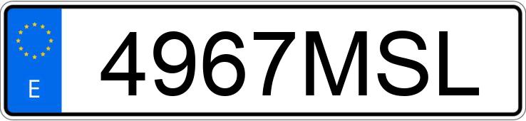 Numer rejestracyjny 4967MSL posiada KIA NIRO