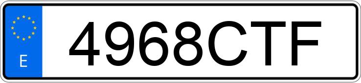 Numer rejestracyjny 4968CTF posiada RENAULT CLIO