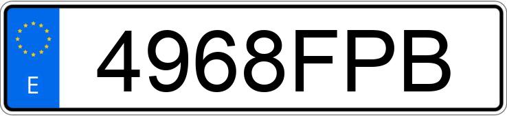 Numer rejestracyjny 4968FPB posiada NISSAN ALMERA