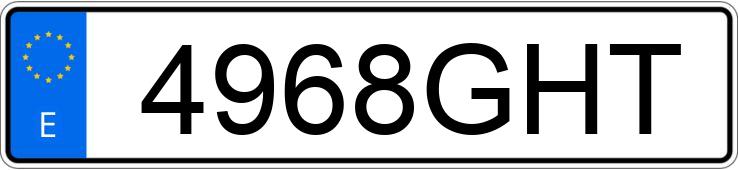 Numer rejestracyjny 4968GHT posiada RENAULT SCENIC