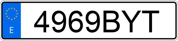 Numer rejestracyjny 4969BYT posiada RENAULT MEGANE