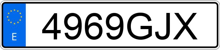 Numer rejestracyjny 4969GJX posiada VOLKSWAGEN EOS